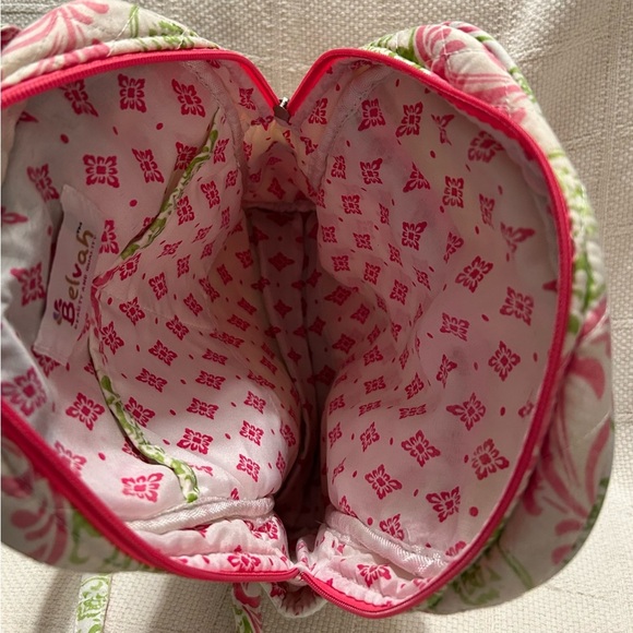 BELVAH Pink and Green Quilted Backpack - Picture 8 of 9